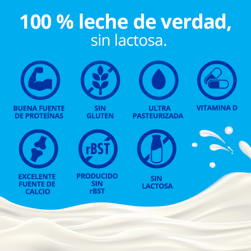 leche entera Sin Lactosa 100% ingredientes naturales
